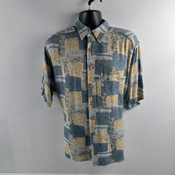 Exofficio short sleeve button‎ down shirt Medium rayon 5386 - Picture 1 of 9